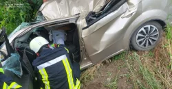На Дніпропетровщині рятувальники визволили 2 людей з понівеченої автівки