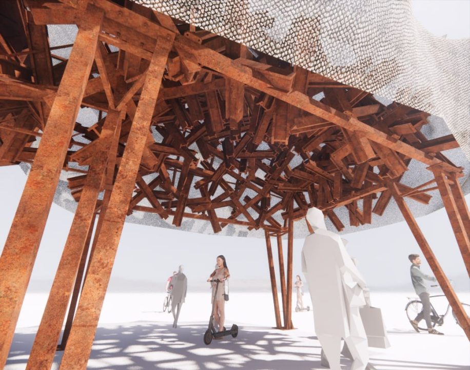 Украина на фестивале "Burning Man" будет презентовать гигантского противотанкового ежа - рис. 3