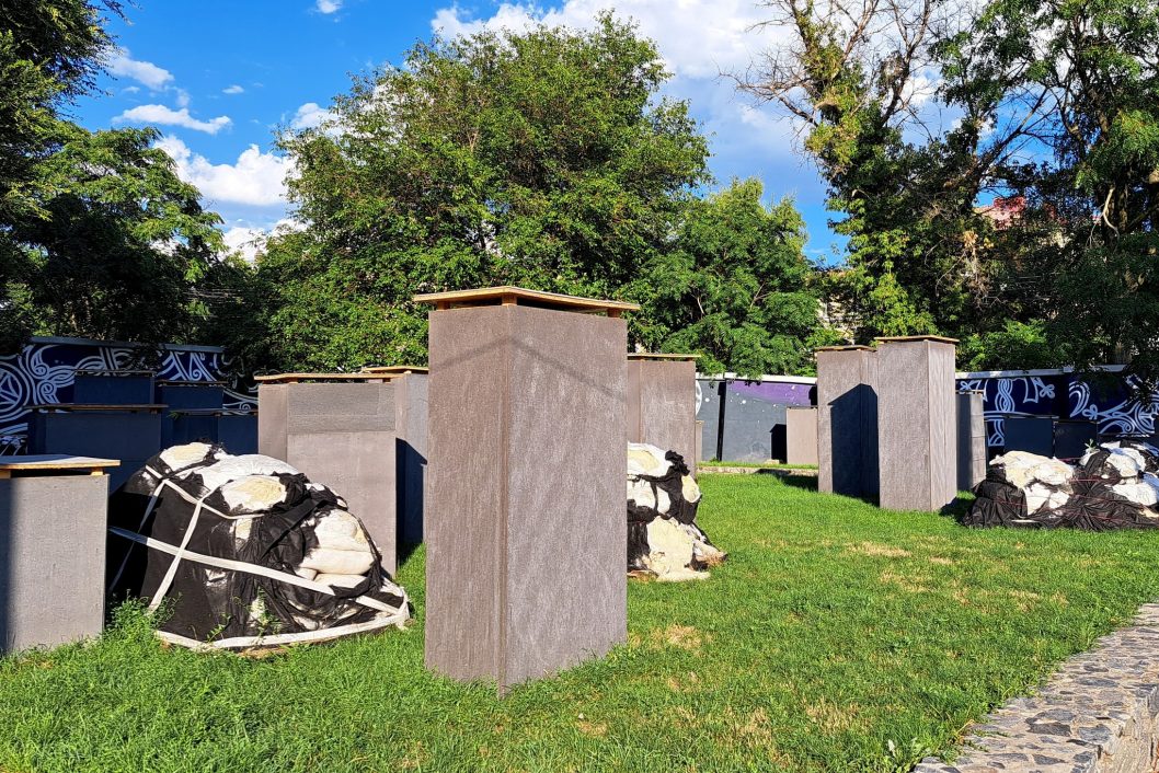 В Днепре возле Исторического музея проросли несокрушимые бурьяны