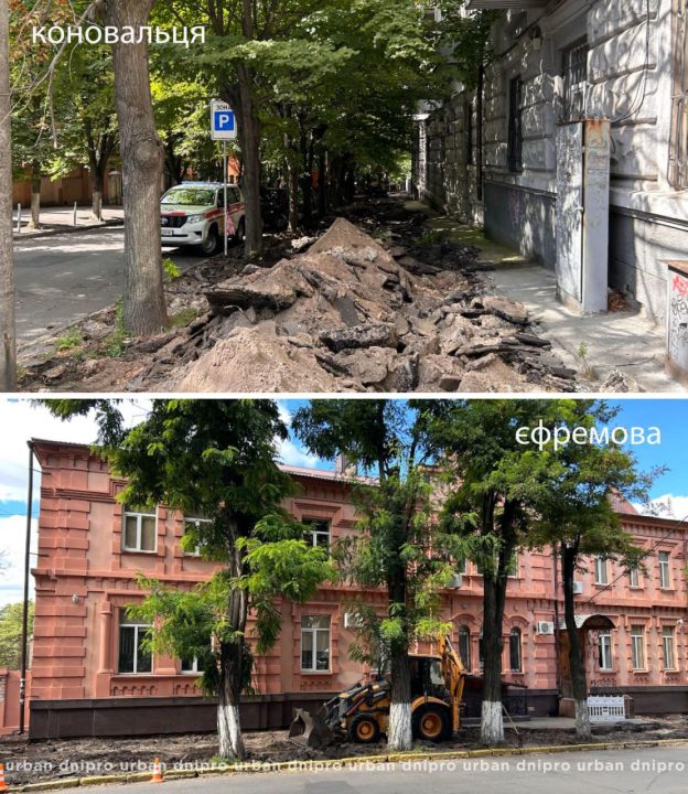 В Днепре начали ремонт двух улиц в Соборном районе