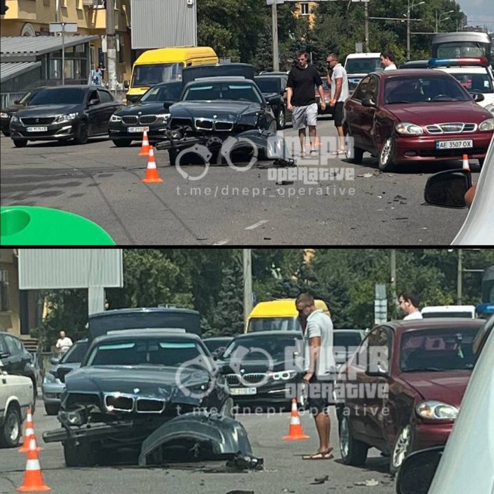 В Днепре на улице Калиновой произошла авария - рис. 1