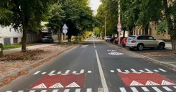 В Днепре на одной из улиц установили “берлинские подушки” и совместили движение авто и велосипедистов - рис. 9