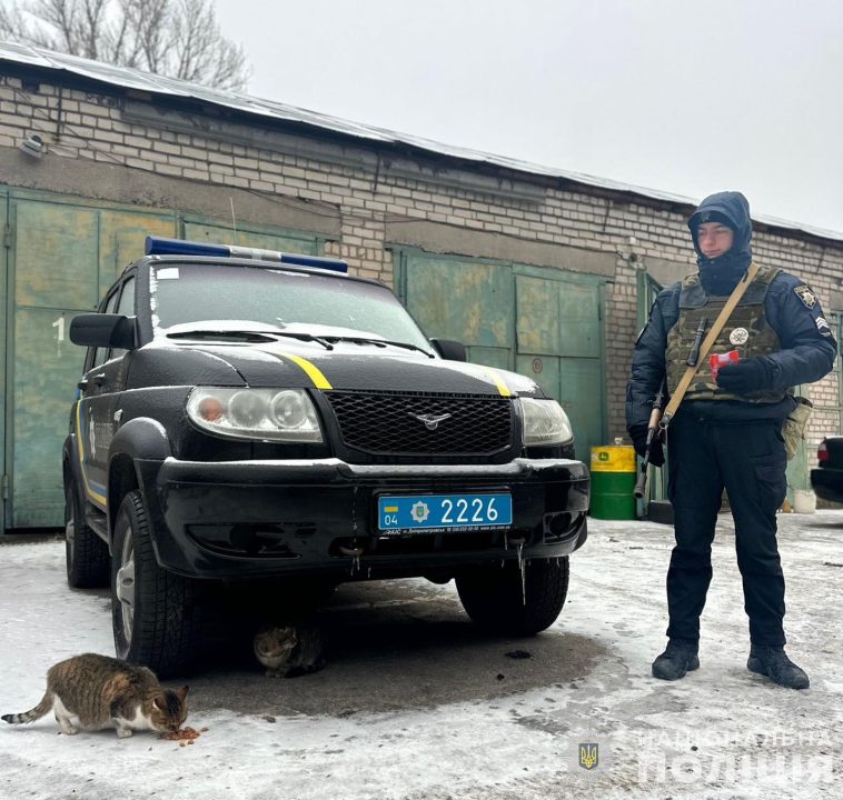 В Днепропетровской области правоохранители ухаживают за животными, которые поселились на территории районного управления - рис. 1