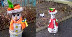 Мешканці багатоповерхівки у Дніпрі створили вишуканих сніговиків