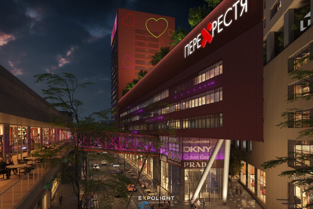 Экраны, лазеры и кастомные светильники: новый торгово-деловой комплекс в Днепре будет иметь сверхсовременное освещение - рис. 1