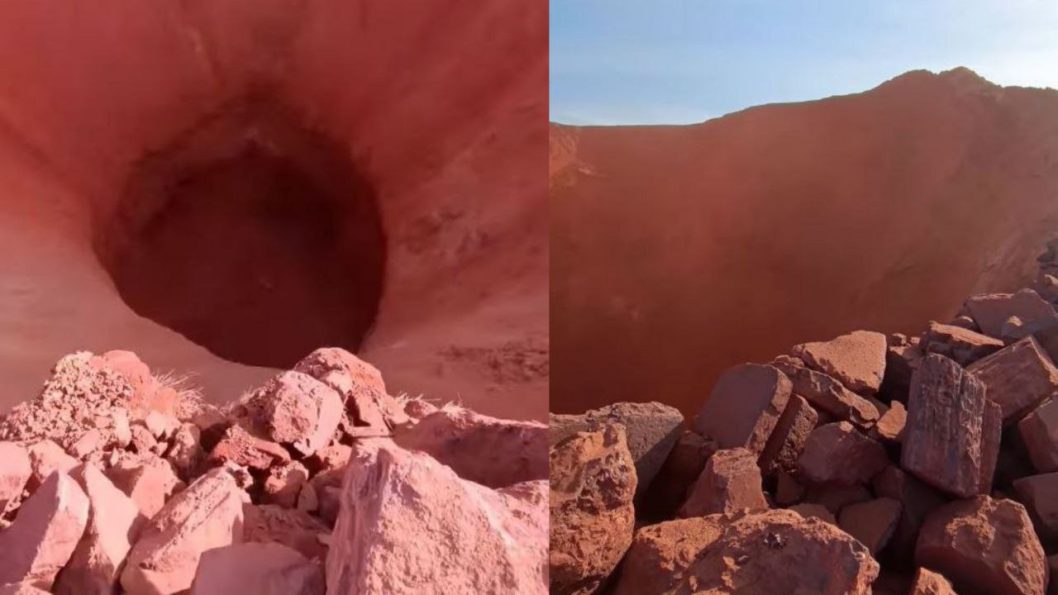 На Днепропетровщине образовалась глубокая пропасть диаметром более 100 метров - рис. 1