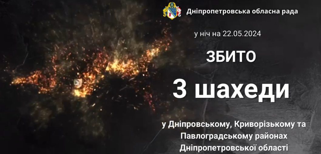 Над Дніпропетровщиною сили ППО збили три ворожих дрони