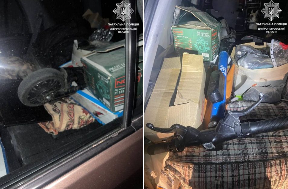 У Дніпрі затримали чоловіка, котрий поцупив електросамокат та їздив на авто у комендантську годину