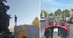 На вулицях Дніпра помітили людину-павука та бетмобіль