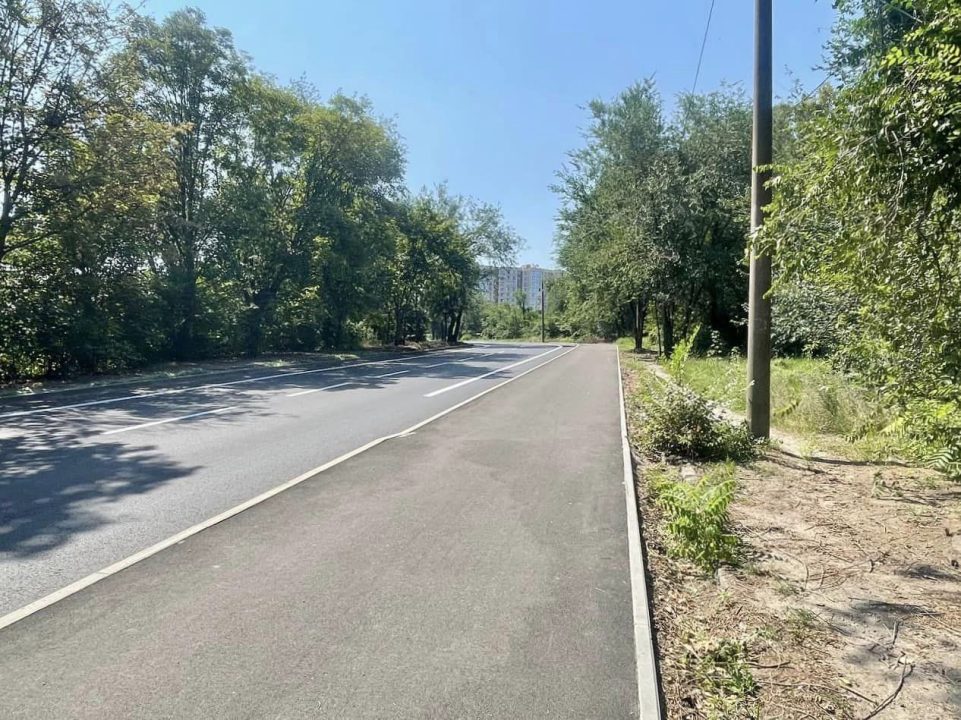 У Дніпрі, на відремонтованій вулиці, почали наносити велосмуги