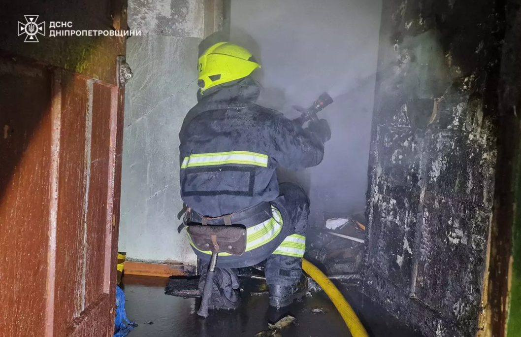 У Дніпрі з квартири, охопленої вогнем, врятували двох песиків