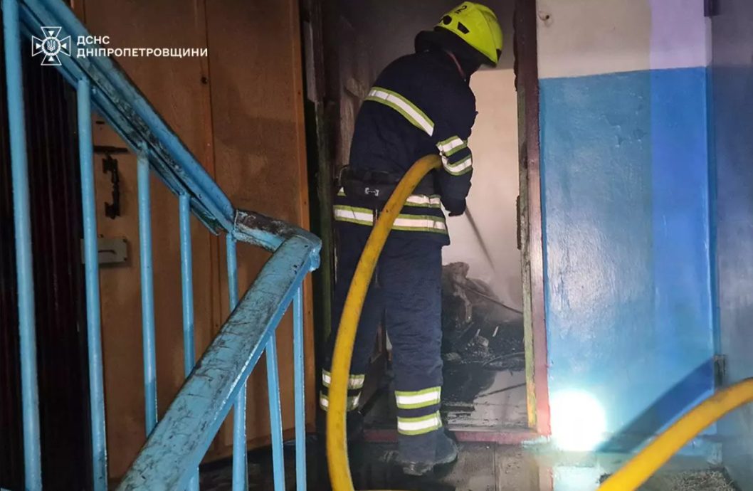 У Дніпрі з квартири, охопленої вогнем, врятували двох песиків