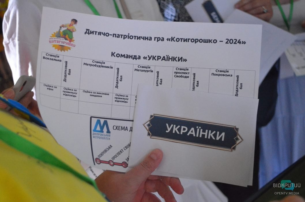 Квест на 5 станціях метро та майстеркласи: у Дніпрі до Дня Незалежності провели патріотичну гру «Котигорошко»
