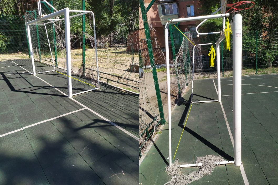 У Дніпрі вандали розбирають на металолом дитячий майданчик   - рис. 1