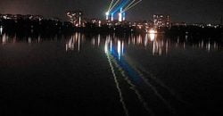 Во время отключения электроэнергии в Днепре устроили световое шоу - рис. 1