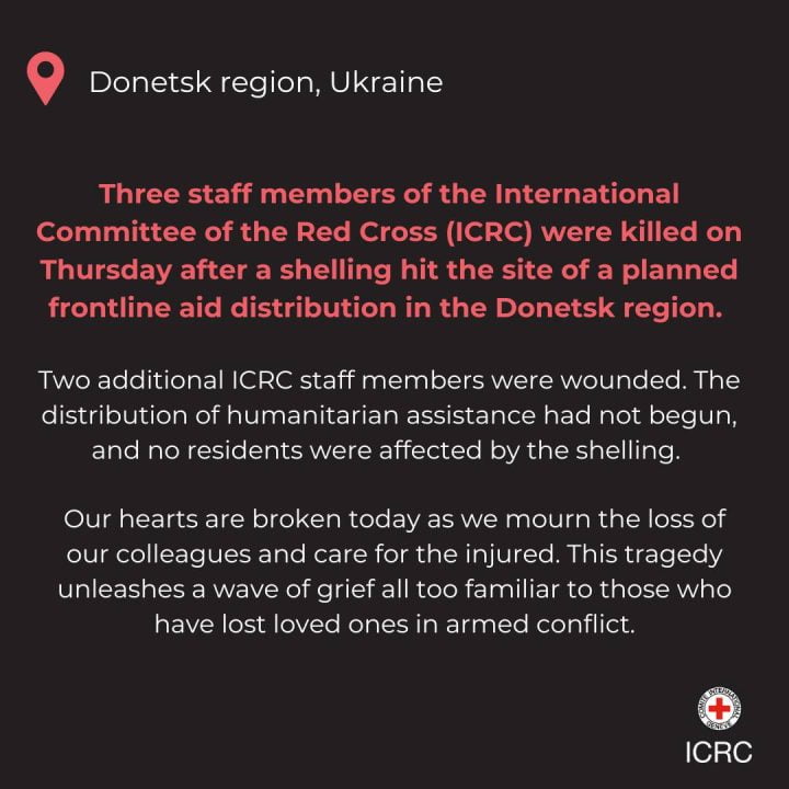 В Донецкой области в результате вражеского обстрела погибли 3 работника днепровского офиса Красного Креста - рис. 1
